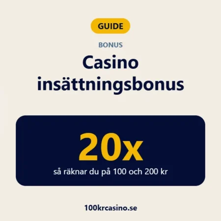 Casino insättningsbonus – så räknar du på 100 och 200 kr